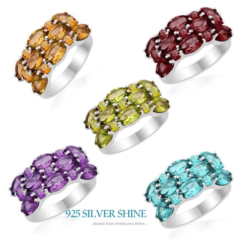 Natural Peridot Gemstone Rings In 925 Sterling Silver Jewelry 925SR1788_1