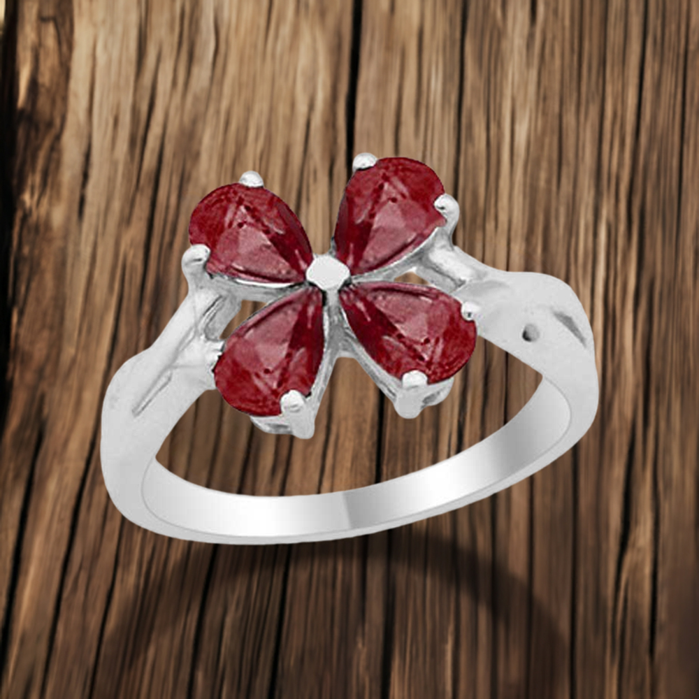 Natural Garnet Gemstone Rings In 925 Sterling Silver Jewelry 925SR1794