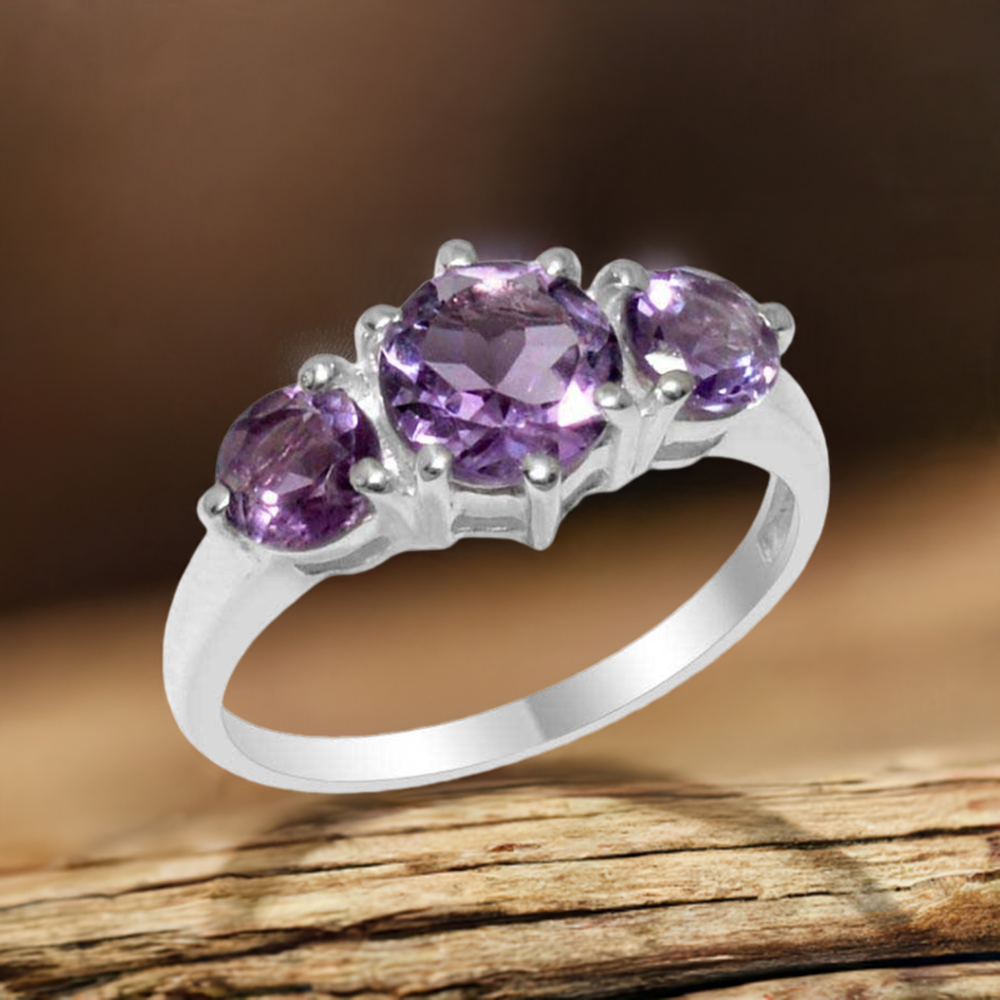 Filigree Sterling Silver Amethyst Rings 925SR1807