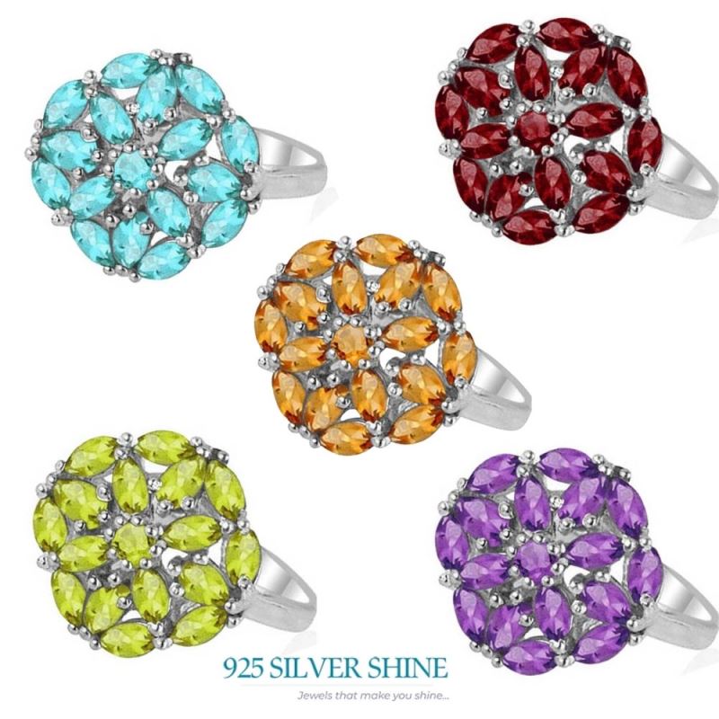 925 Sterling Silver Rings In Peridot Gemstone Jewelry 925SR1813_2