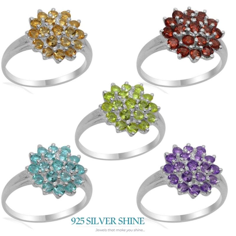 Semi Precious Peridot Gemstone Rings In Fine 925 Sterling Silver 925SR1838_2