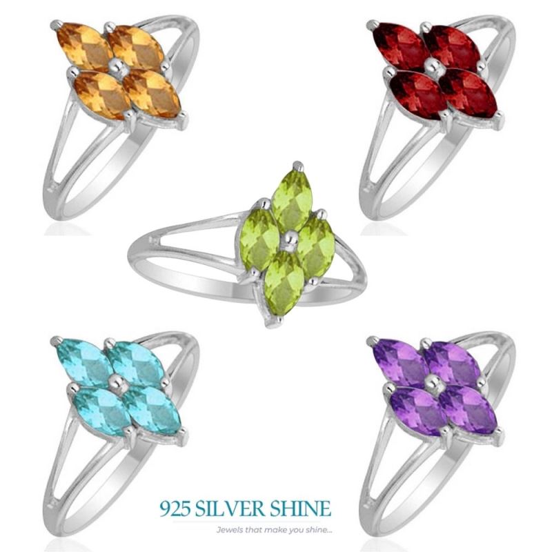 925 Sterling Silver Rings In Genuine Amethyst Gemstone 925SR1842_2