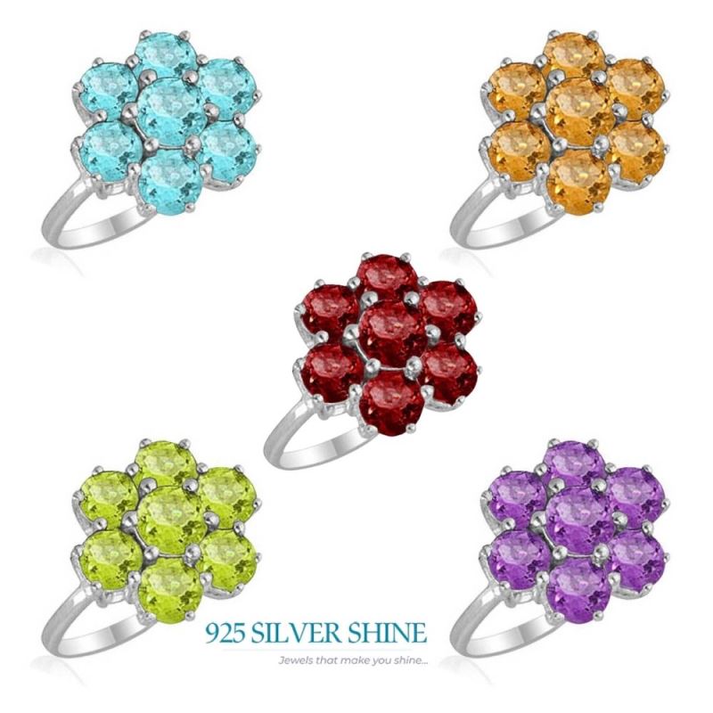 925 Sterling Silver Rings In Semi Precious Citrine Gemstone 925SR1850_1