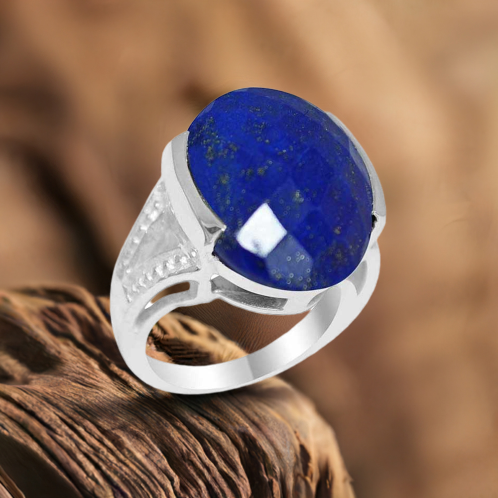 Natural Lapis Gemstone Rings In 925 Sterling Silver Jewelry 925SR1861