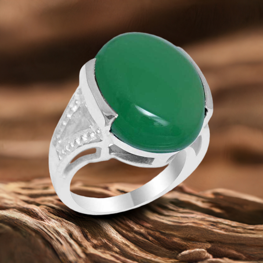 Genuine Green Onyx Gemstone Rings In 925 Sterling Silver Jewelry 925SR1863