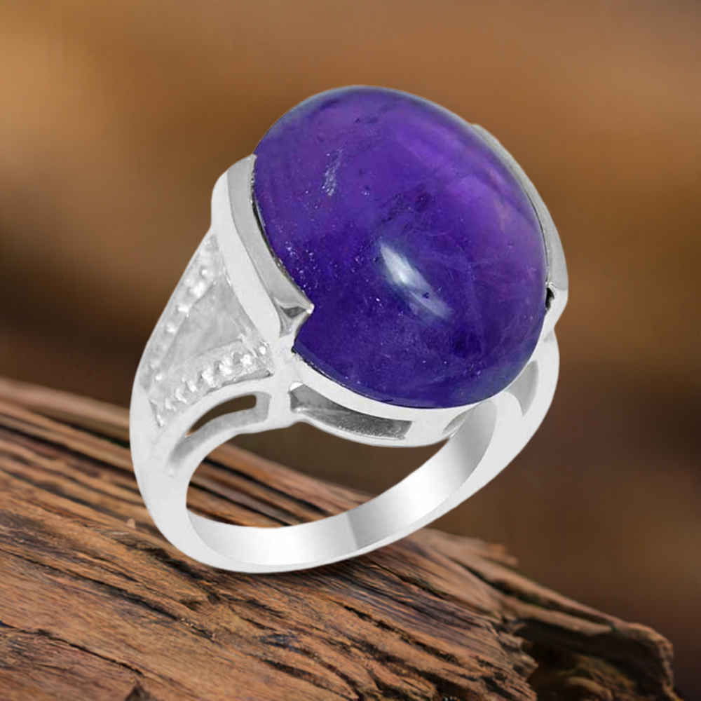 Amethyst Birthstone Silver Rings 925SR1866
