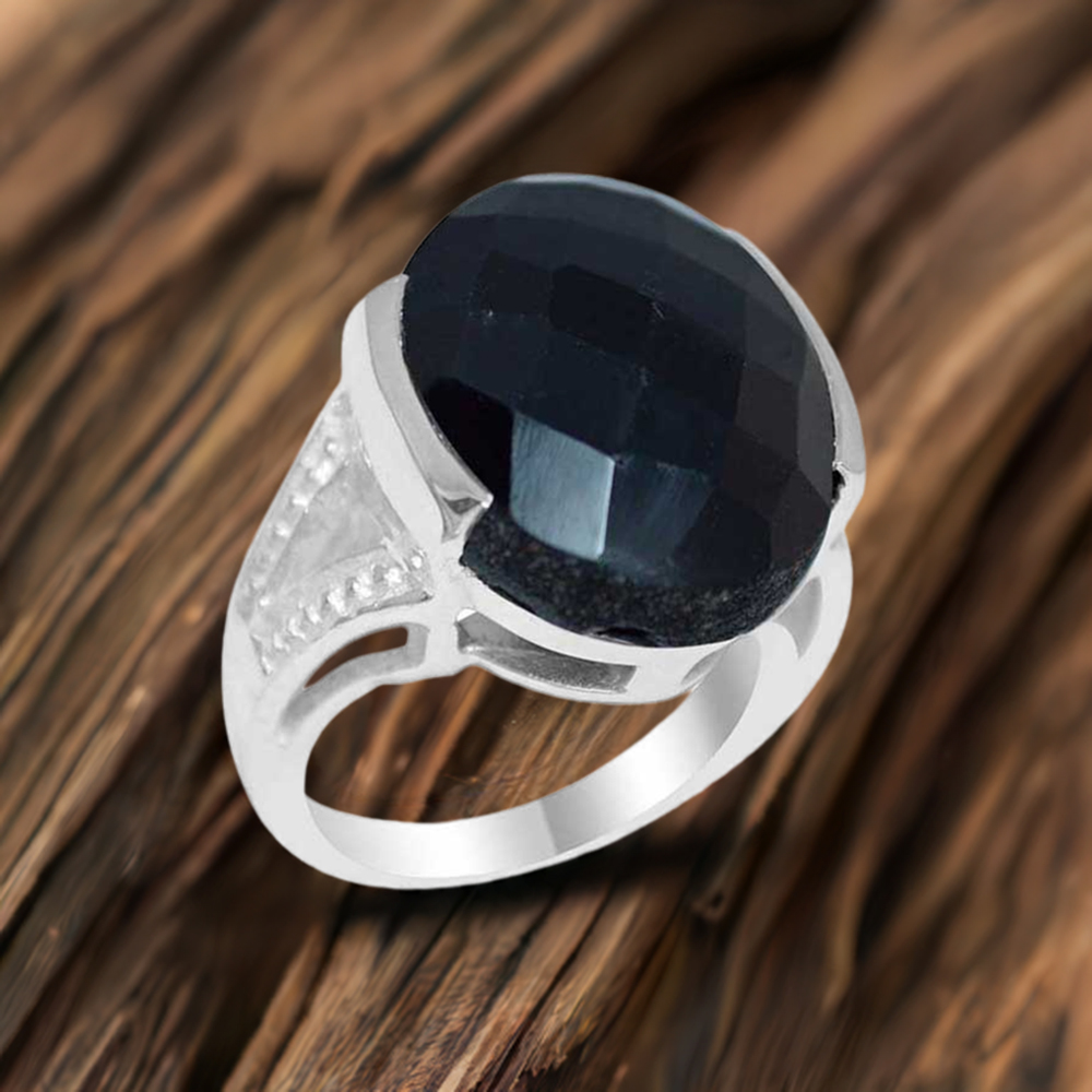 925 Sterling Silver Rings In Black Onyx Gemstone Jewelry 925SR1869