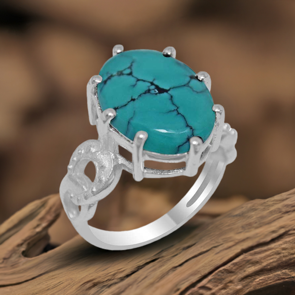 925 Sterling Silver Rings In Turquoise Gemstone Jewelry 925SR1879