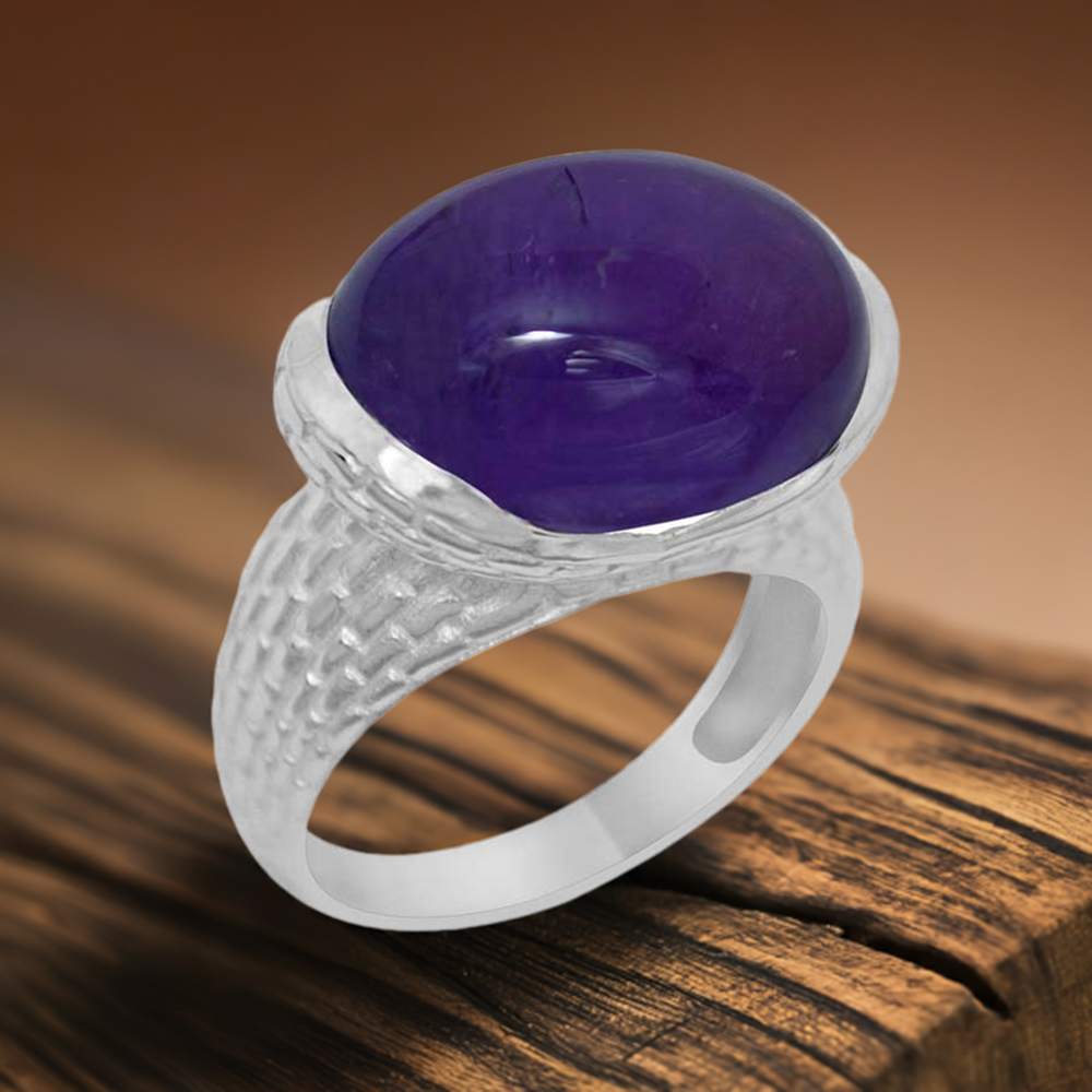 925 Sterling Silver Amethyst birthstone Rings 925SR1887