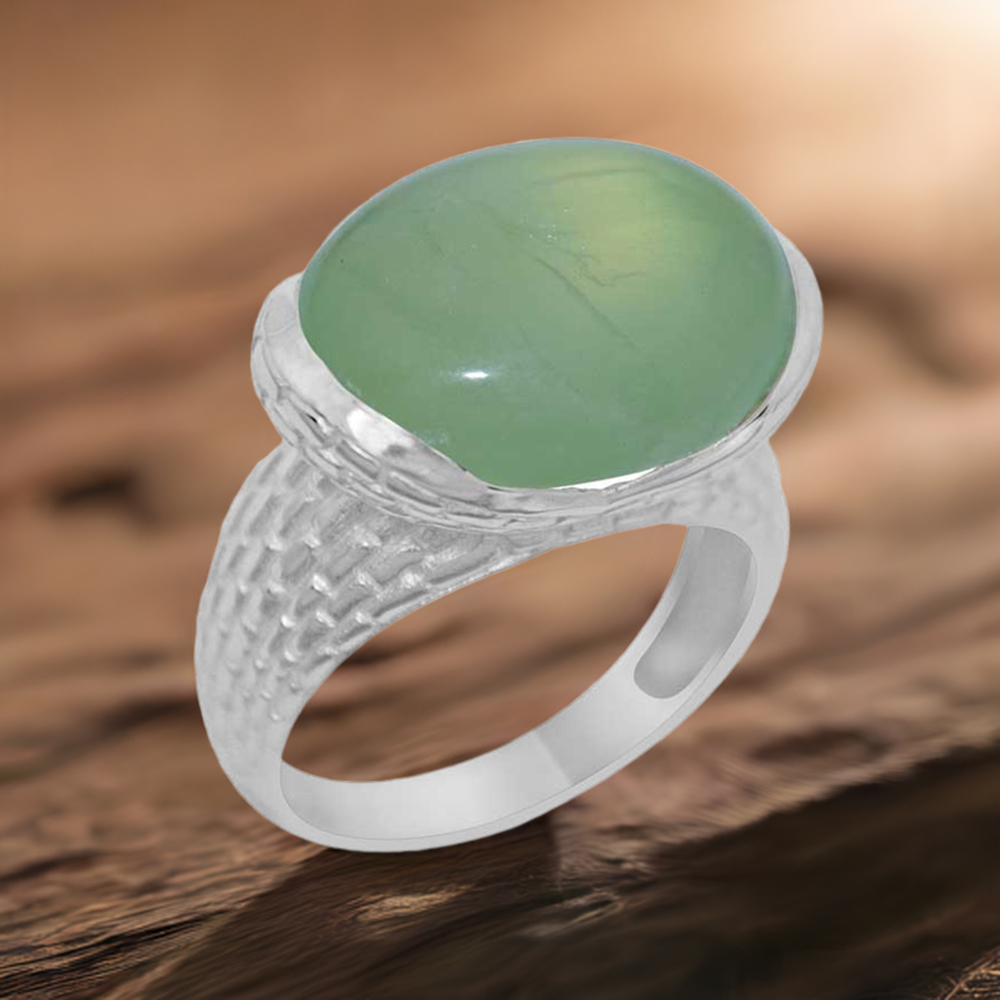 925 Sterling Silver Rings In Prehnite Gemstone Jewelry 925SR1889