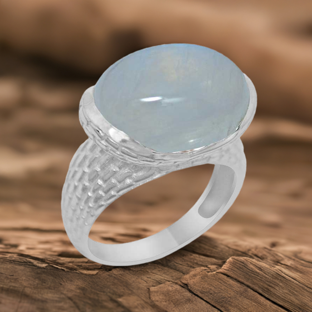 925 Sterling Silver Rings In Rainbow Moonstone Jewelry 925SR1890