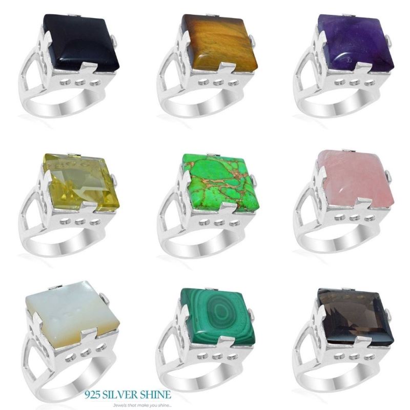 Sterling Silver Amethyst Rings 925SR1912_2