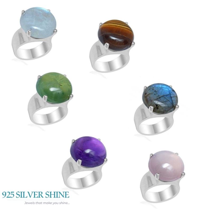 Natural Labradorite Gemstone Rings In 925 Sterling Silver Jewelry 925SR1934_2
