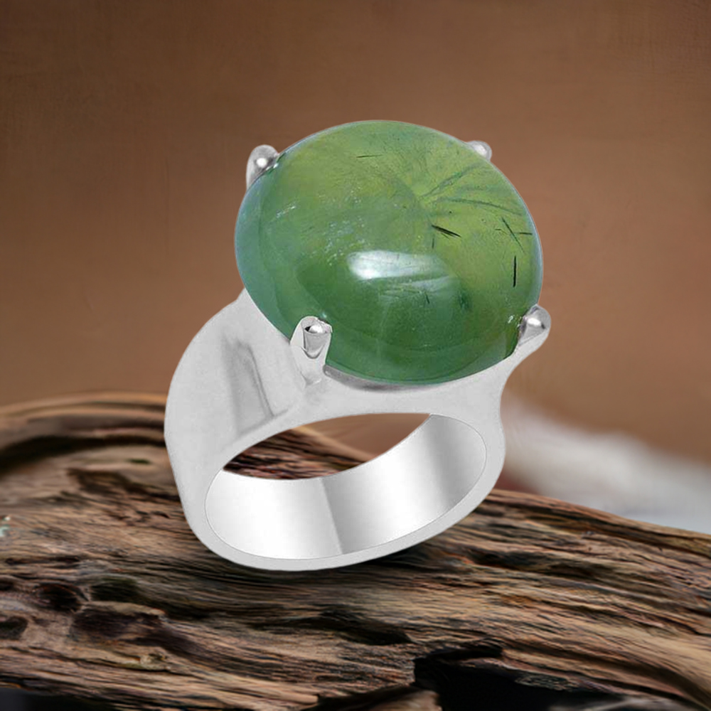 Genuine Aventurine Gemstone Rings In 925 Sterling Silver Jewelry 925SR1939