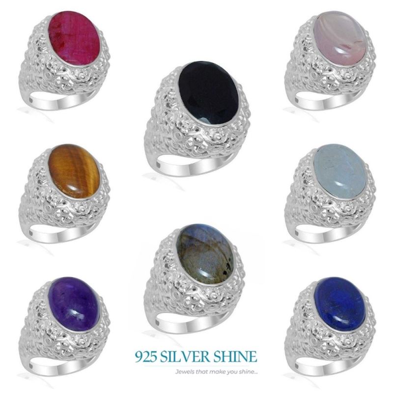 Amethyst Sterling Silver Rings 925SR1954_2