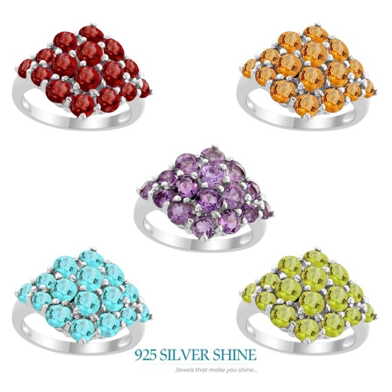 925 Sterling Silver Rings In Amethyst Gemstone Jewelry 925SR1958_1
