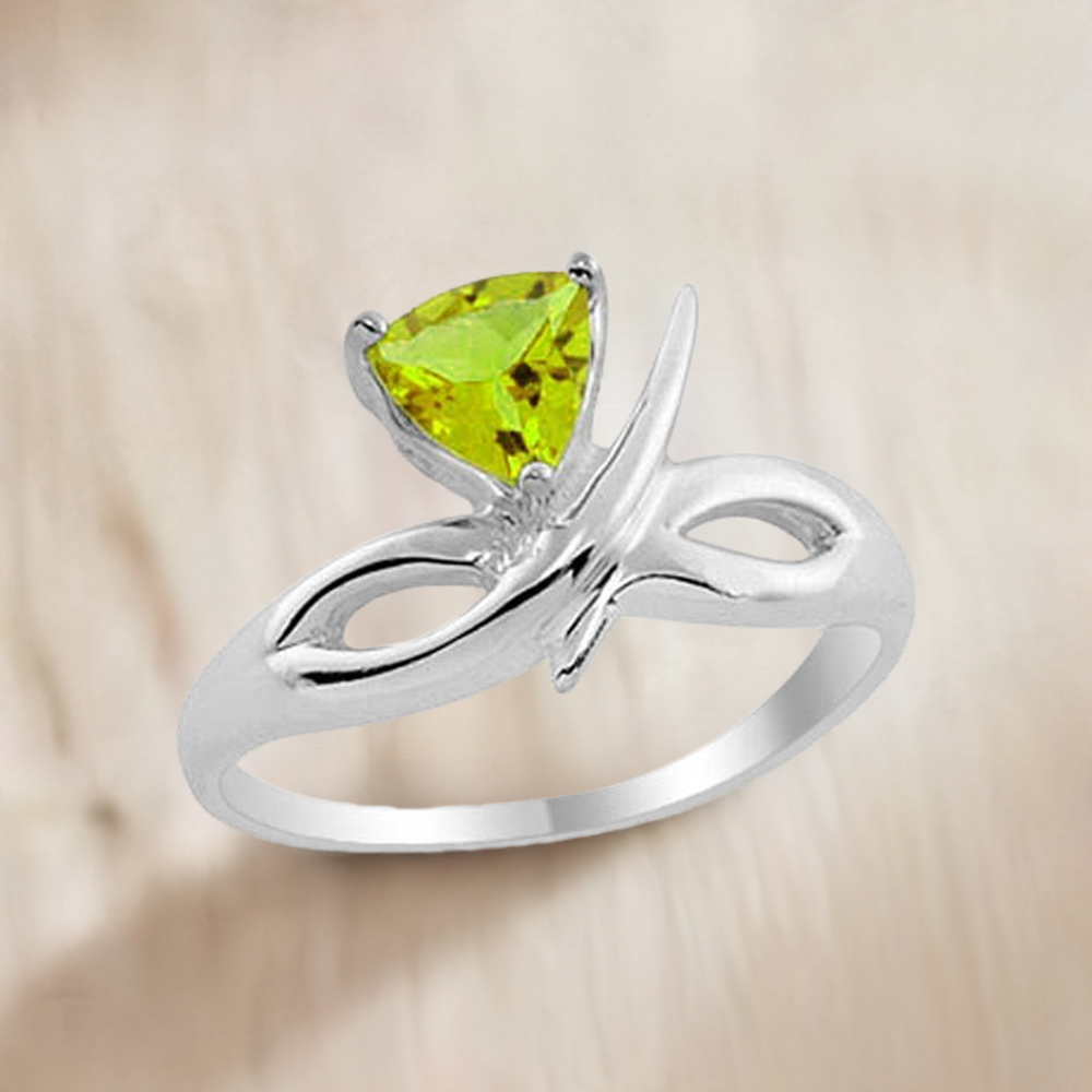 Infinite Design Sterling Silver Peridot Rings 925SR1969