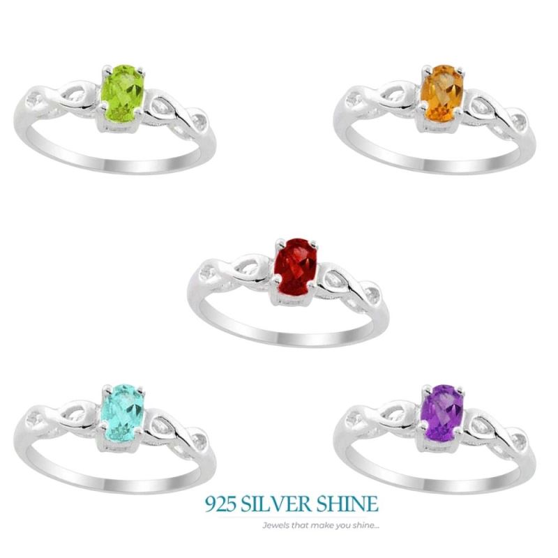 Natural Amethyst Sterling Silver Women's Rings 925SR1973_2