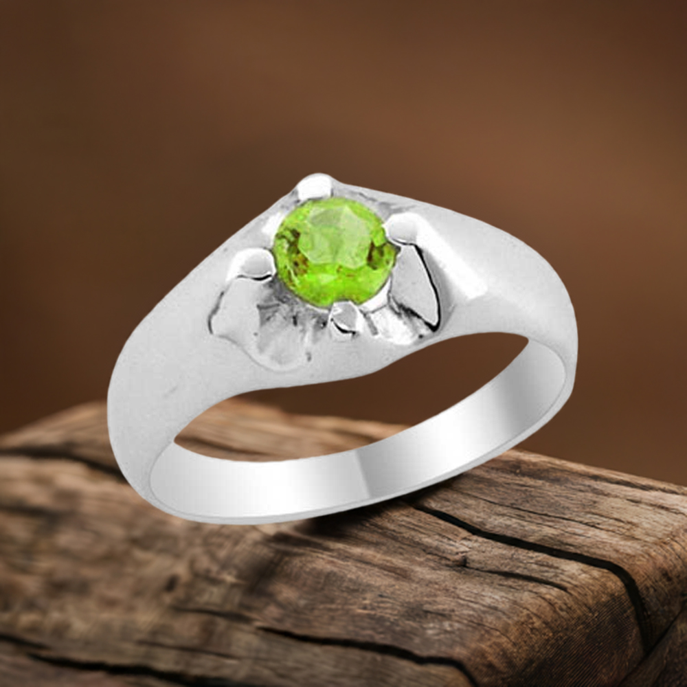 Peridot Stone Sterling Silver Engagement Ring For Women's 925SR1984