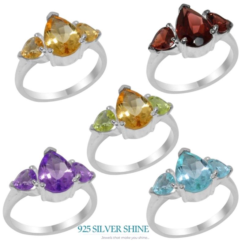 925 Sterling Silver Rings In Peridot Gemstone Jewelry 925SR2036_1