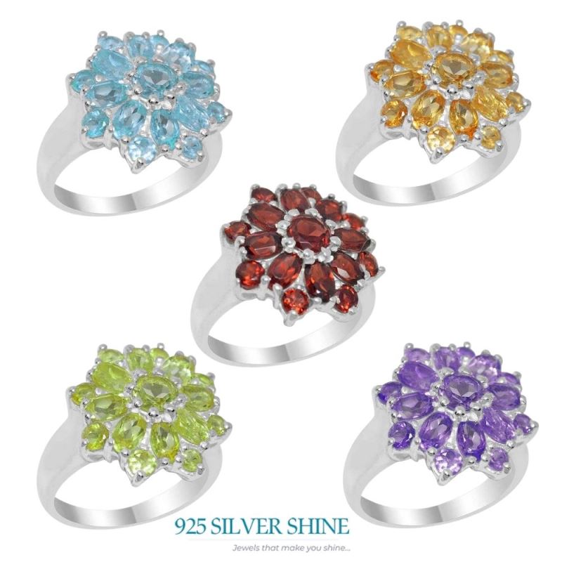 925 Sterling Silver Handmade Rings In Amethyst Gemstone Jewelry 925SR2041_2