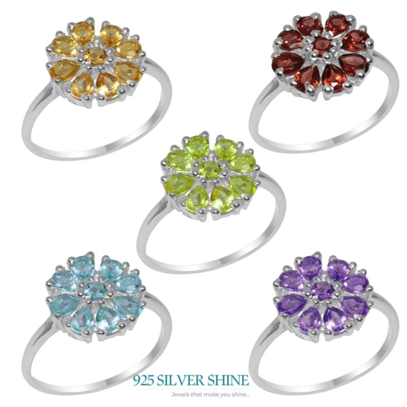 925 Sterling Silver Rings In Genuine Iolite Gemstone 925SR2061_0