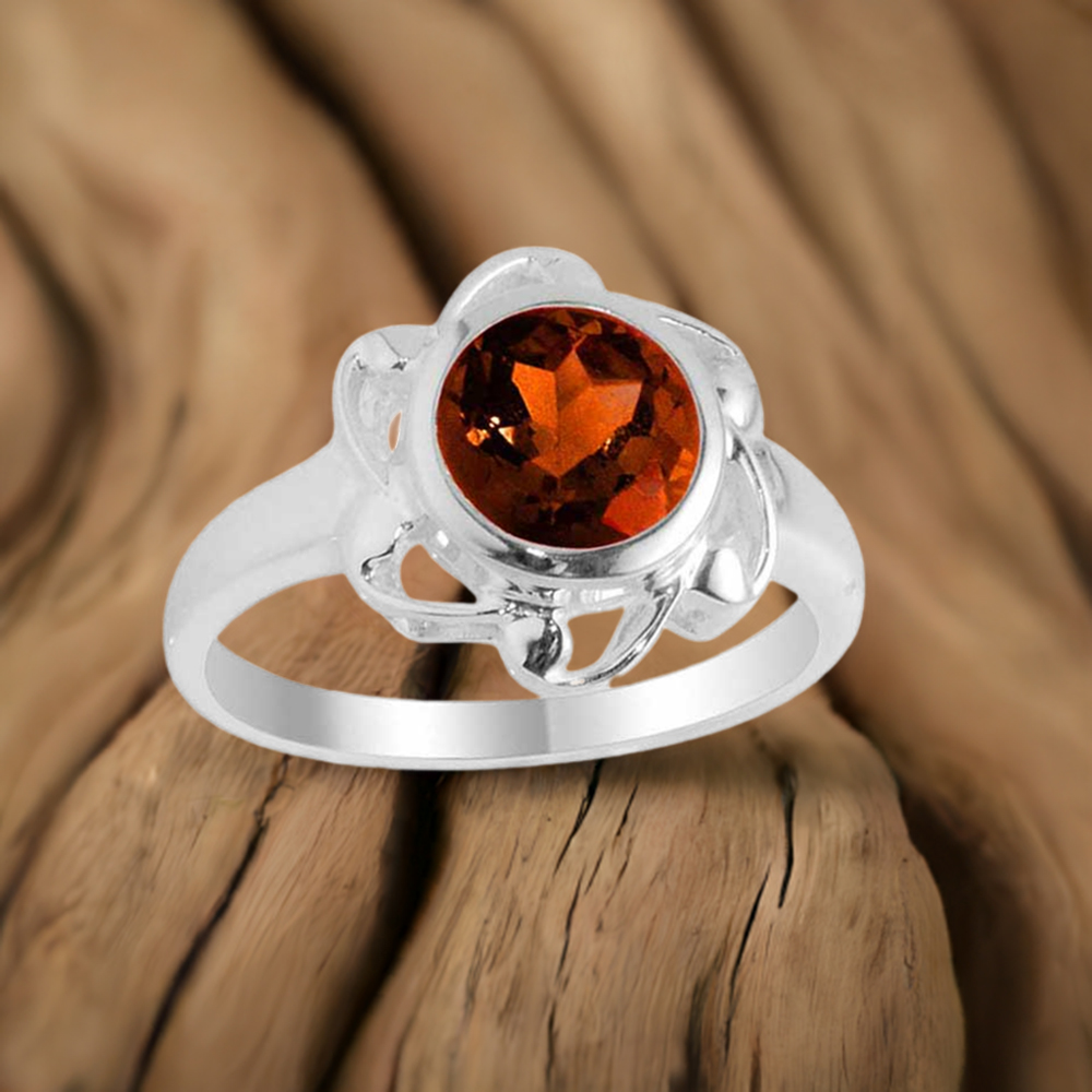 Sterling Silver garnet Rings For Wedding 925SR2102