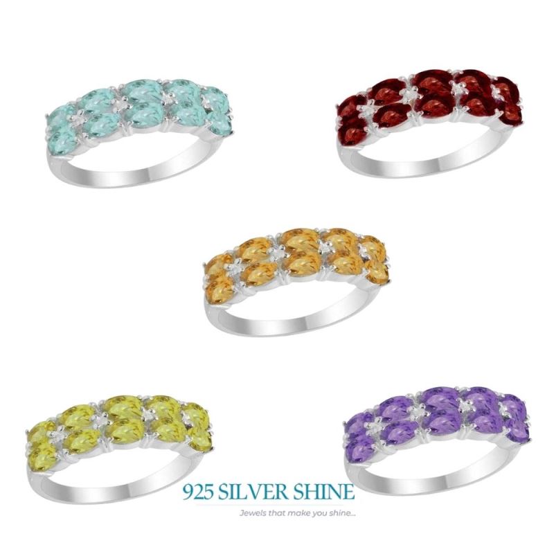 925 Sterling Silver Handmade Rings In Amethyst Gemstone Jewelry 925SR2120_2