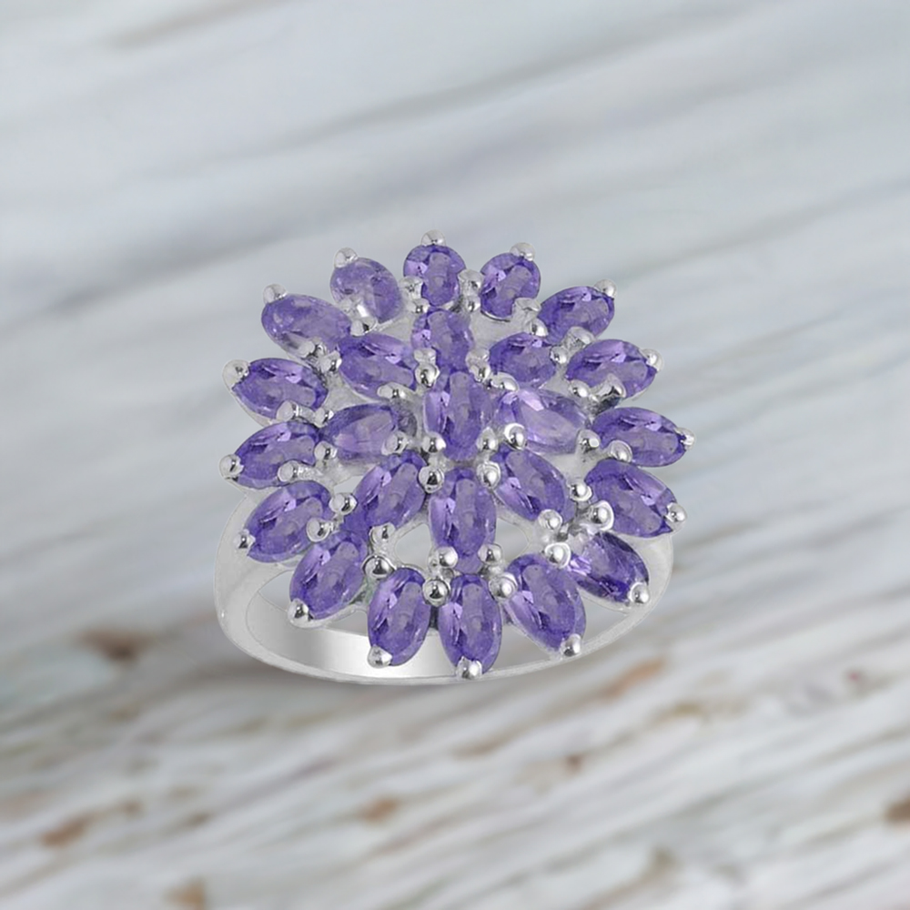 925 Sterling Silver Handmade Rings In Iolite Gemstone Jewelry 925SR2130