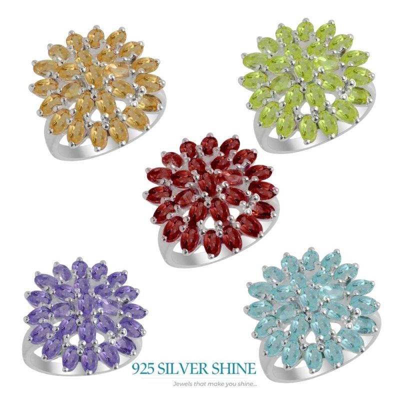 925 Sterling Silver Handmade Rings In Peridot Gemstone Jewelry 925SR2131_2