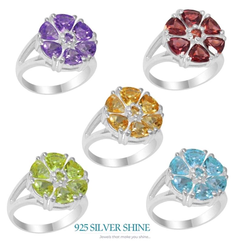 925 Sterling Silver Handmade Rings In Peridot Gemstone Jewelry 925SR2190_1