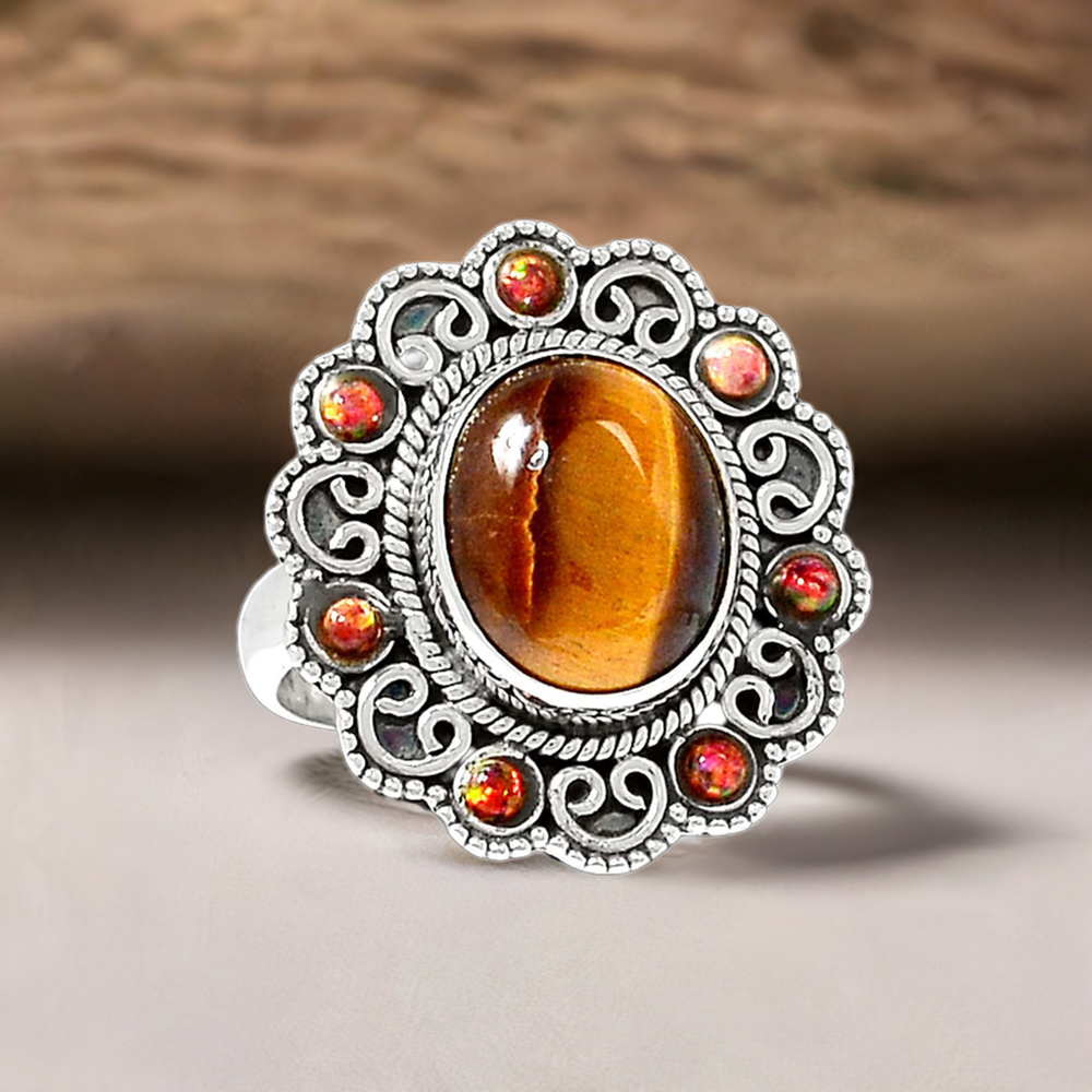 925 Sterling Silver Rings In Multi Gemstone Jewelry 925SR2204