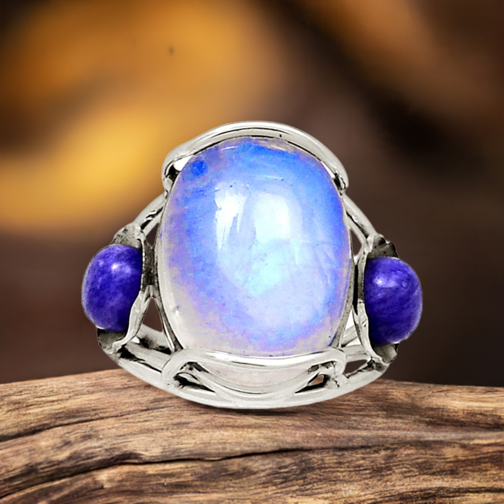 925 Sterling Silver Rings In Genuine Multi Gemstone 925SR2219