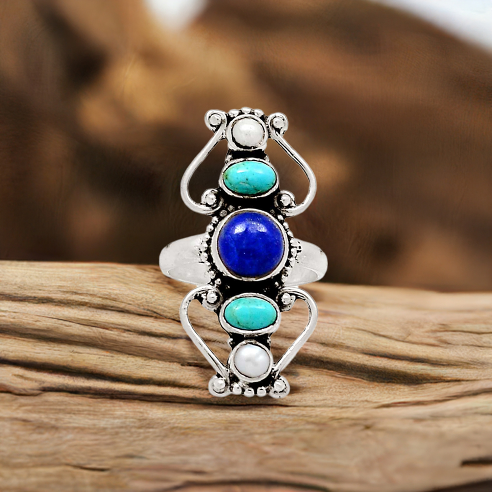 Genuine Stone Jewelry In Sterling Silver Rings 925SR2231