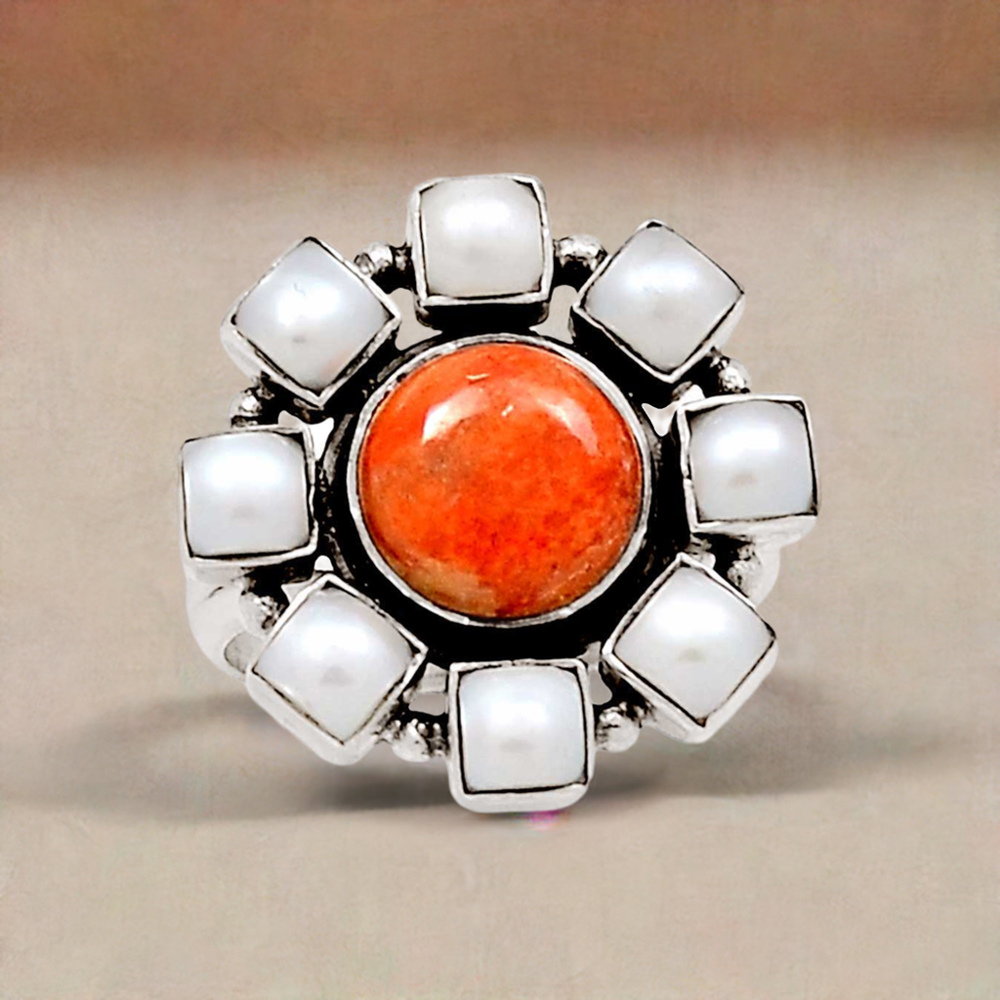 925 Fine Silver Rings In Natural Semi Precious Stone 925SR2233