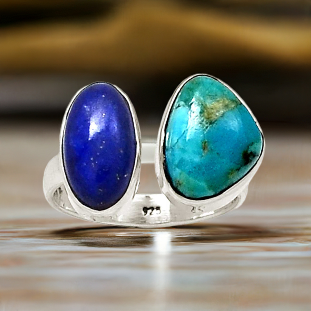 Multi Cab Stone Rings In 925 Silver 925SR2244