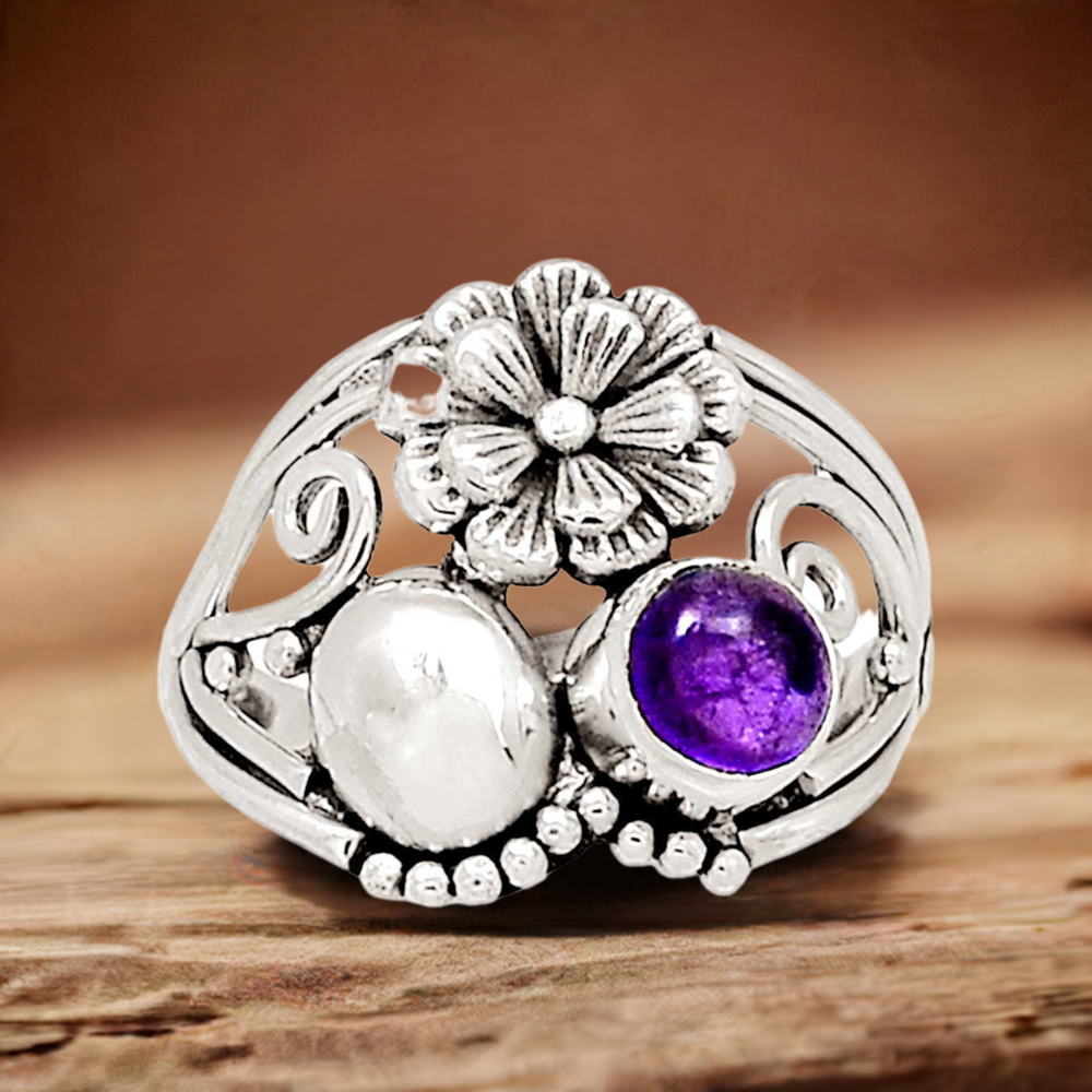 Antique Look Sterling Silver Rings In Semi Precious Stone 925SR2251