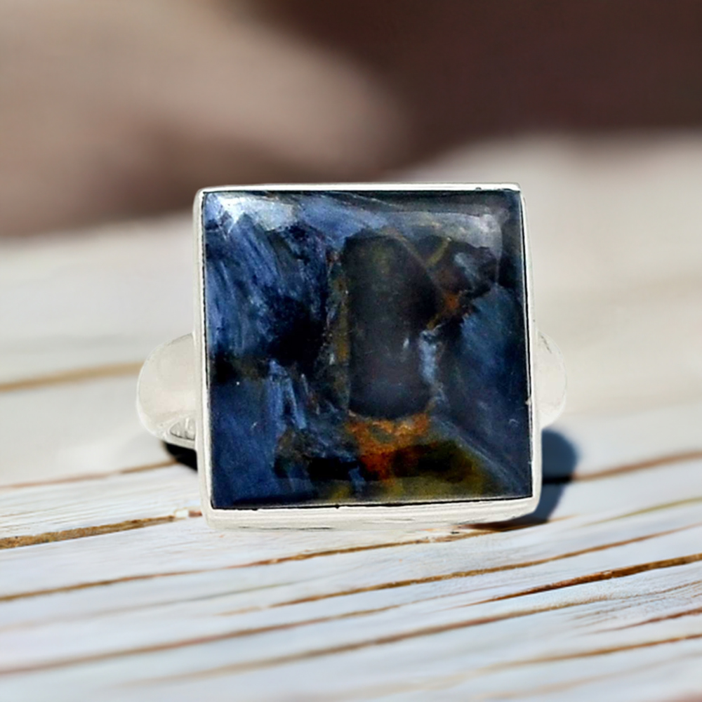 Handmade Gemstone Silver Rings In Semi Precious Gemstone 925SR2264