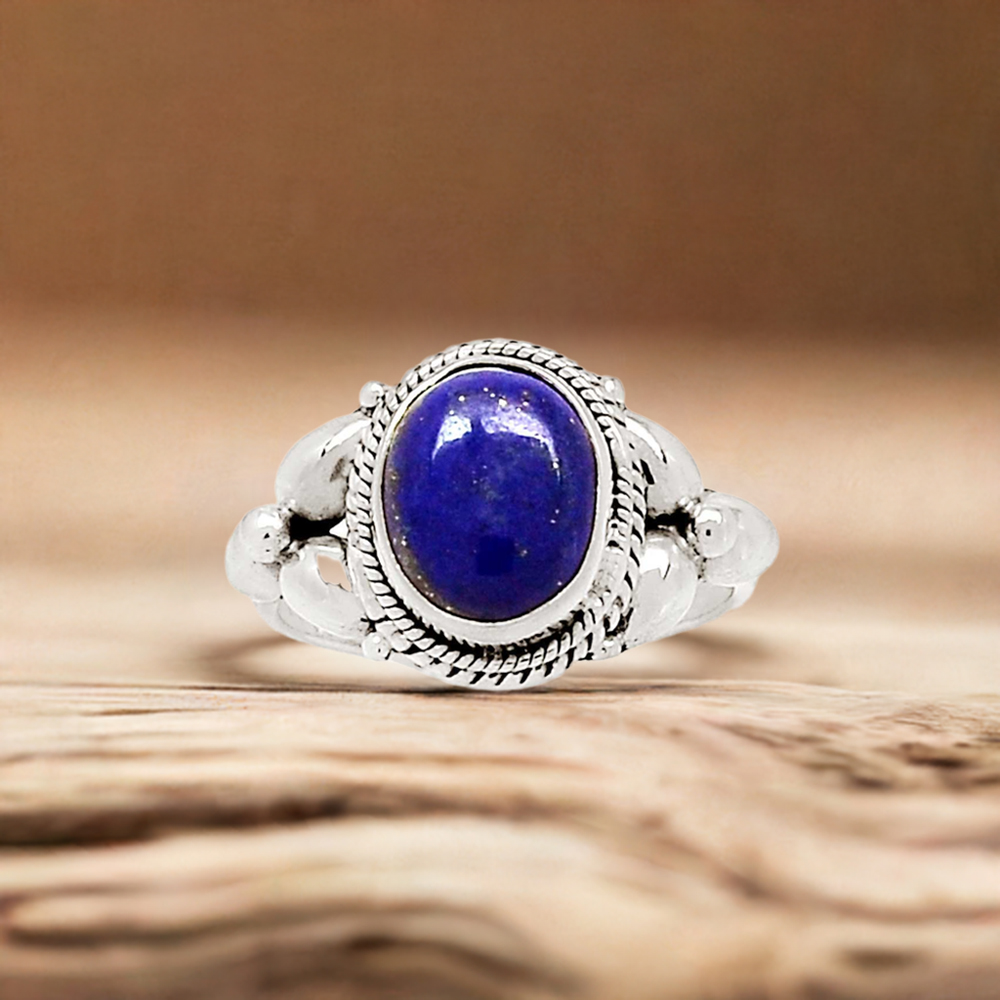 Handmade Lapis Lazuli Stone Rings In Silver Jewelry 925SR2322