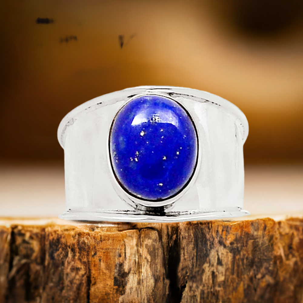 Stunning Lapis Stone Handmade Ring In 925 Silver Jewelry 925SR2323