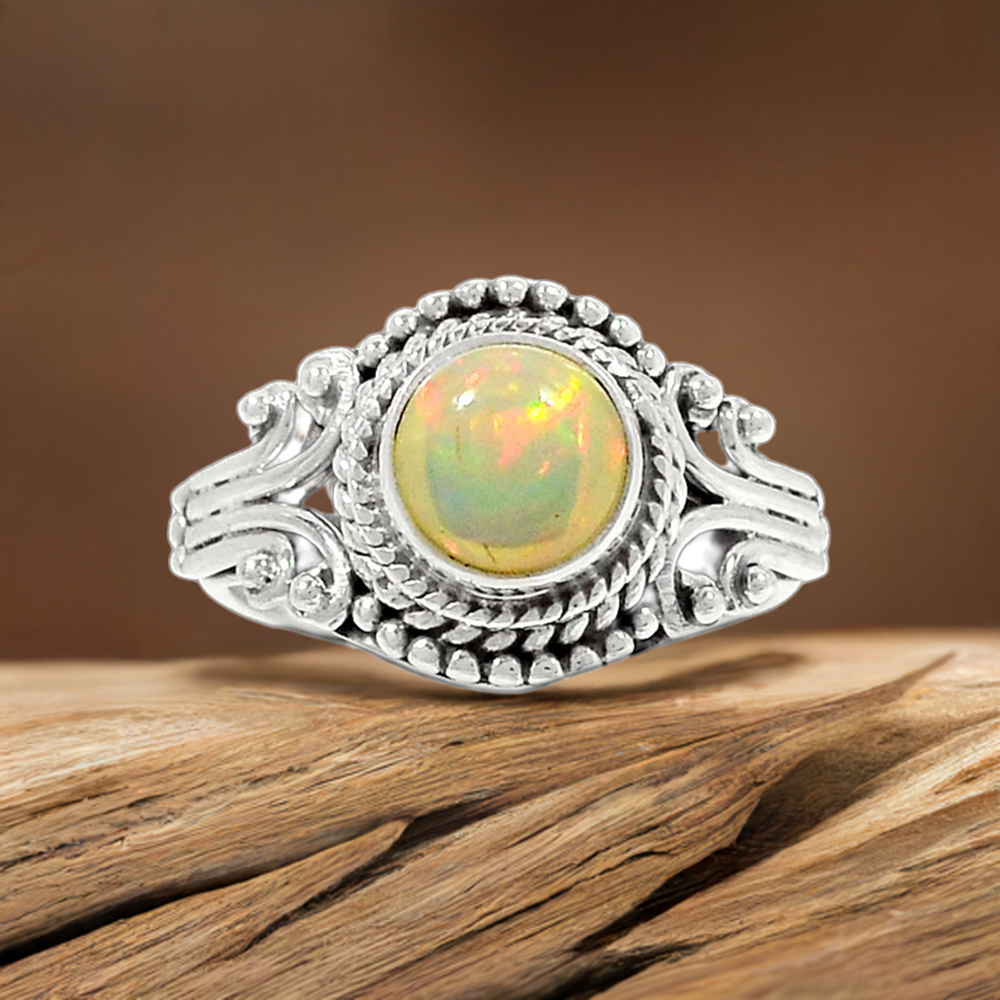 Opal Stone Rings In Silver Jewelry 925SR2330
