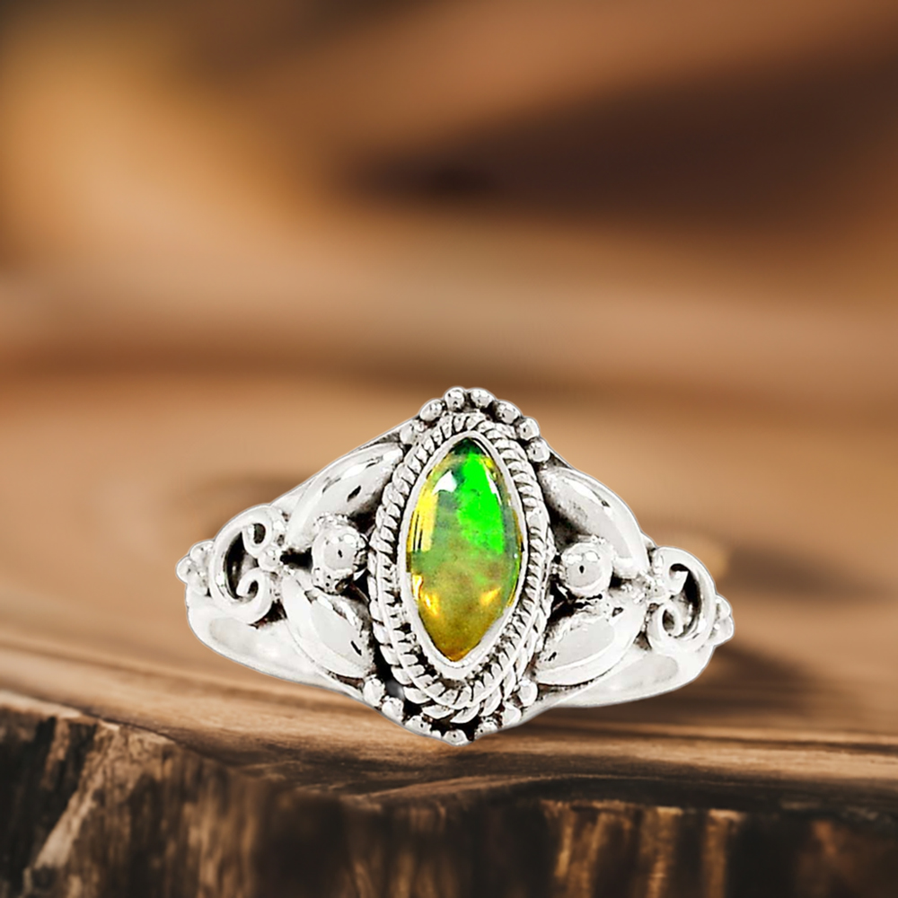 Opal Stone Ring In Sterling Silver 925SR2340