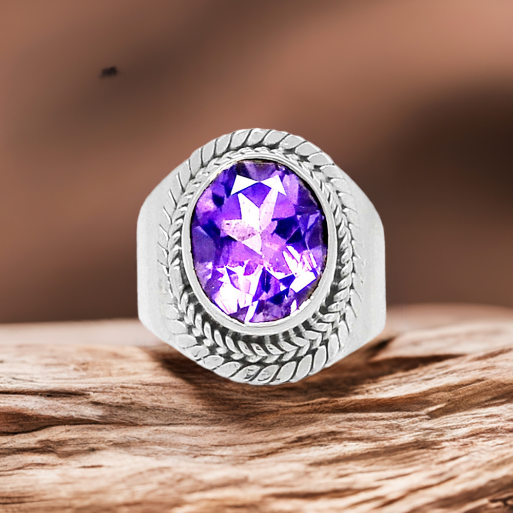 Amethyst Sterling Silver Rings 925SR2371