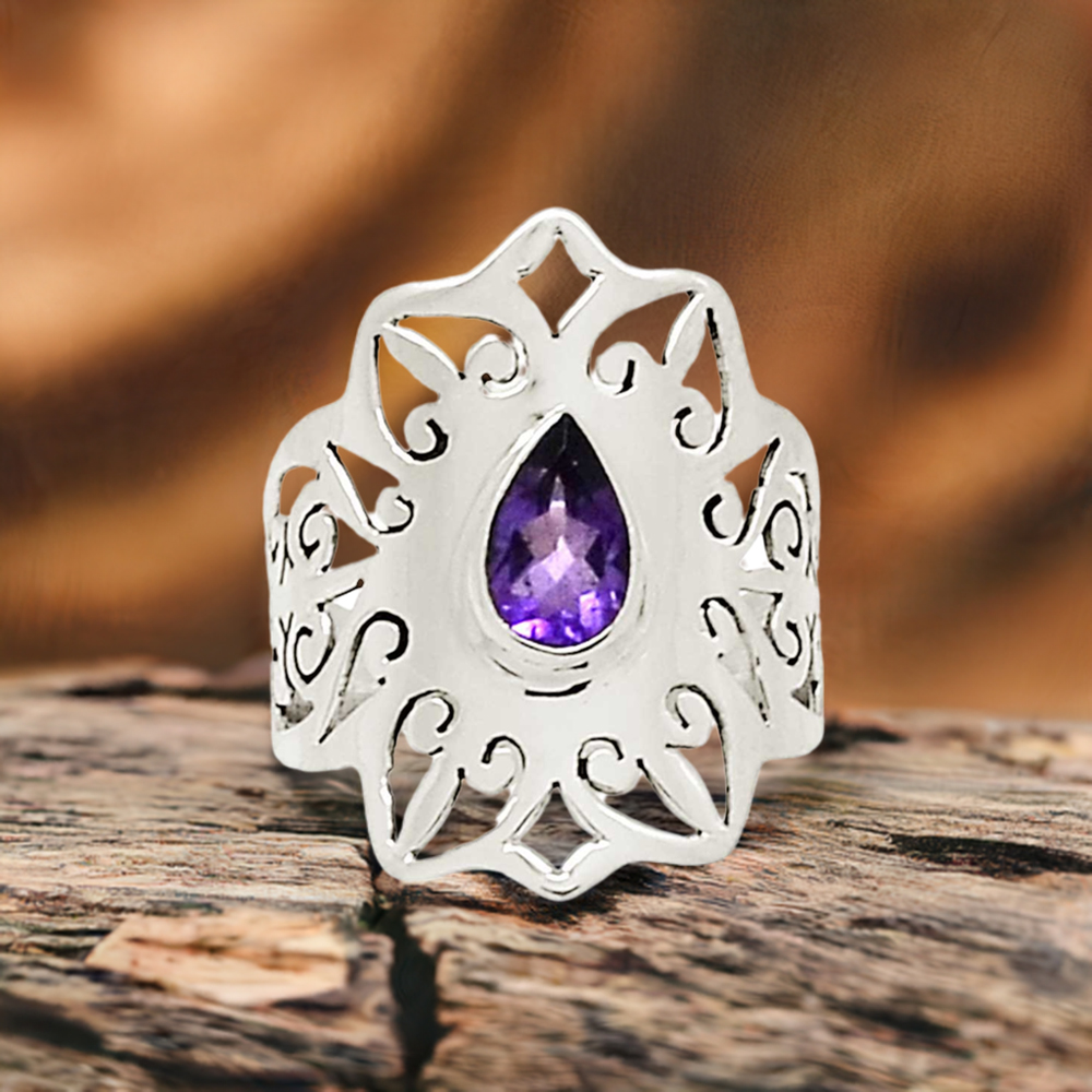 Filigree Design Sterling Silver Rings 925SR2376