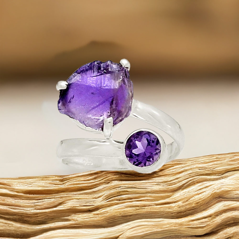 Stunning Amethyst Gemstone Ring In Sterling Silver Jewelry 925SR2377