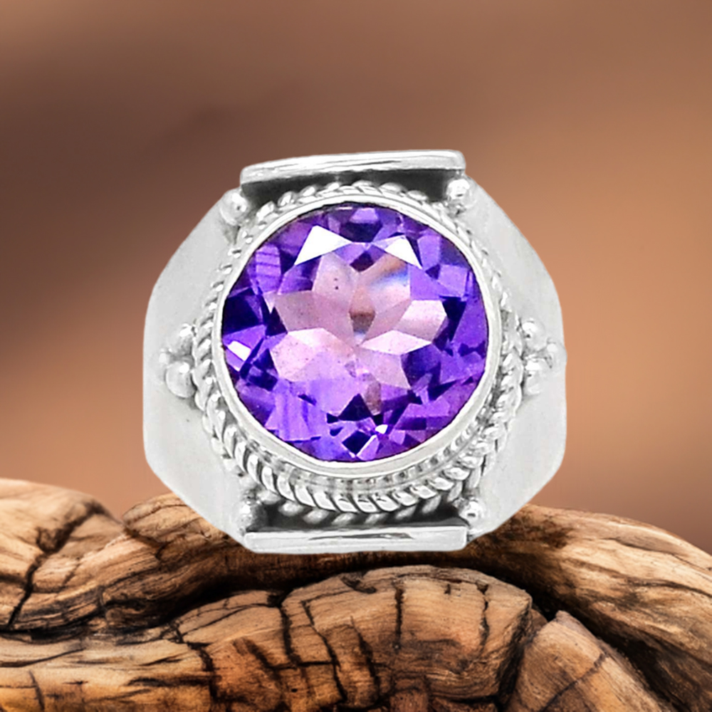 Amethyst Sterling Silver Statement Rings 925SR2382