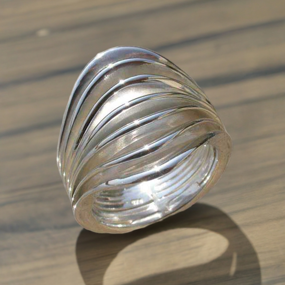 Plain Fine Silver Rings Jewelry 925SR2491