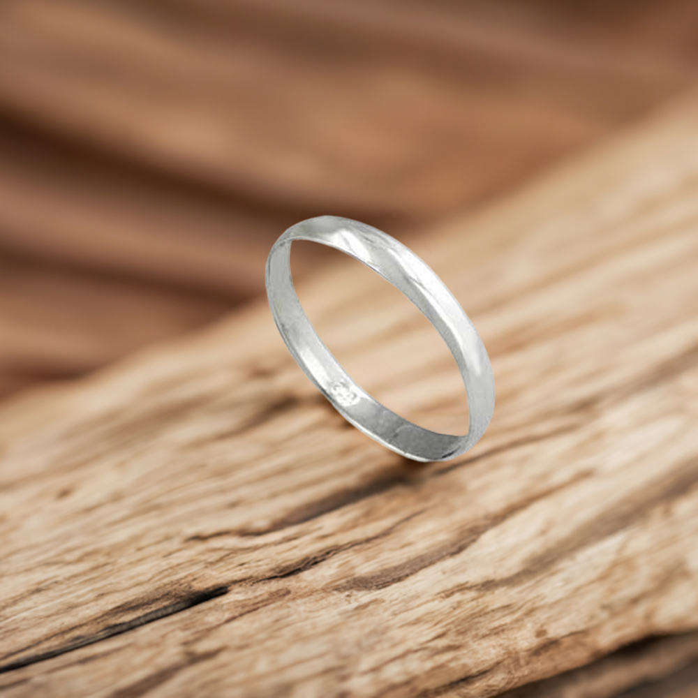 Plain Solid Sterling Silver Rings Jewelry 925SR2685