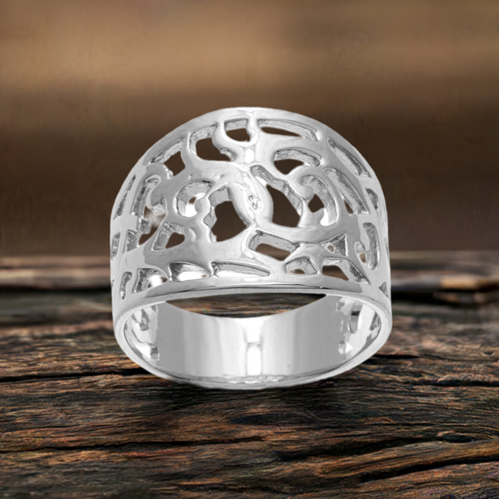 Custom Plain Solid Sterling Silver Rings Jewelry 925SR2720