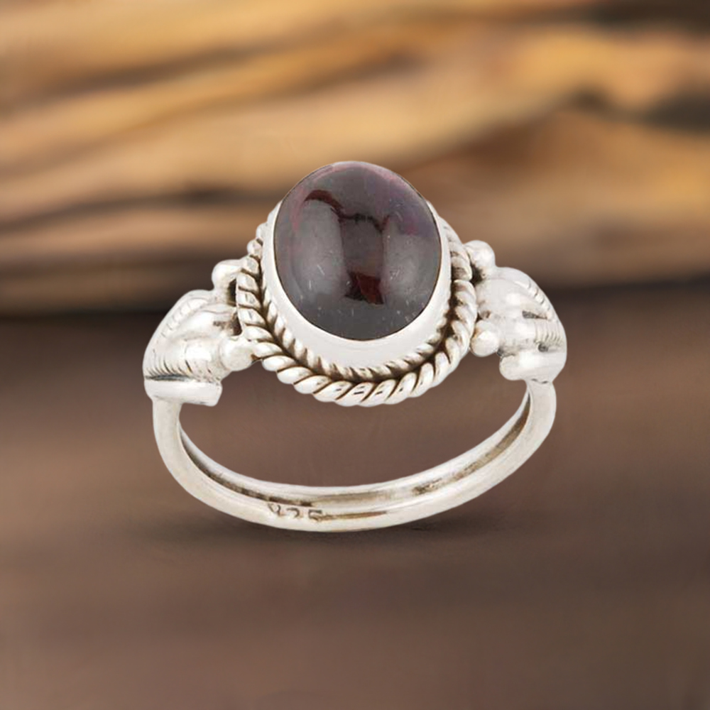 Sterling Silver Garnet Stone Anniversary Rings 925SR2770